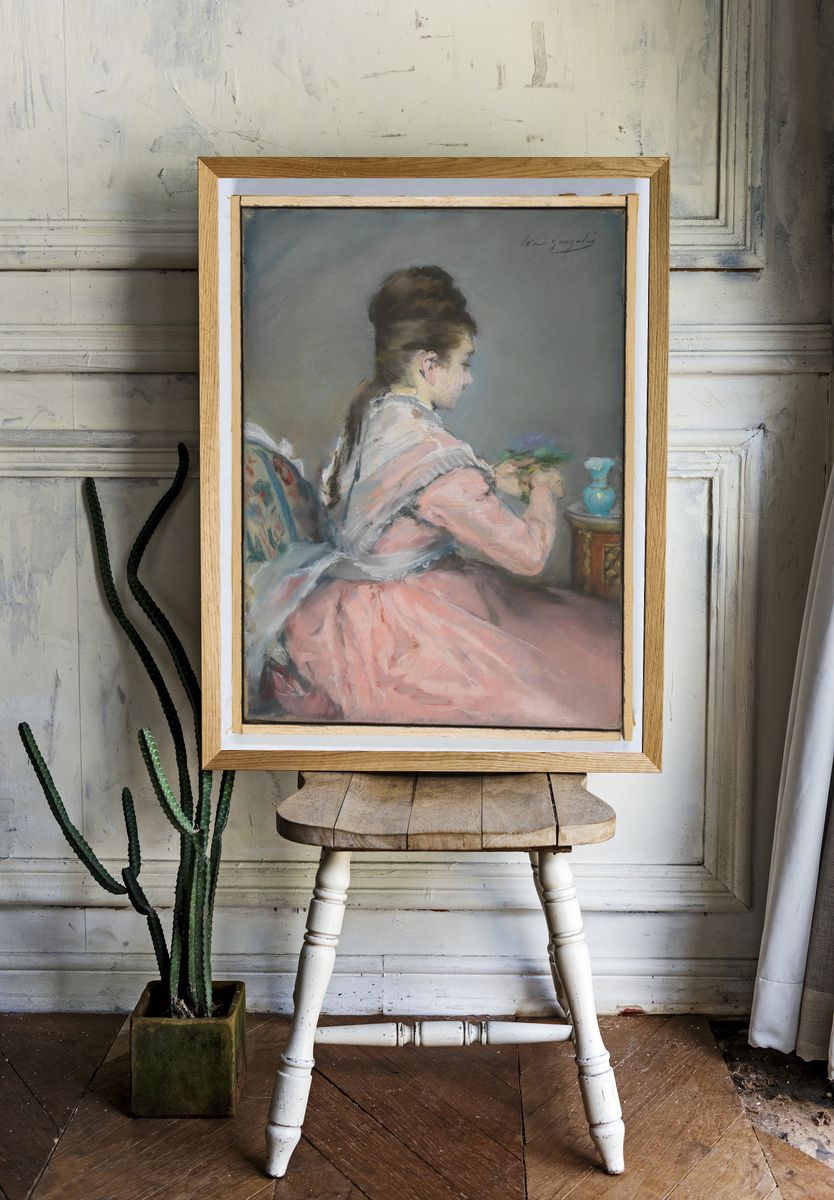 The Bouquet of Violets by Eva Gonzalès — Art Print. room preview