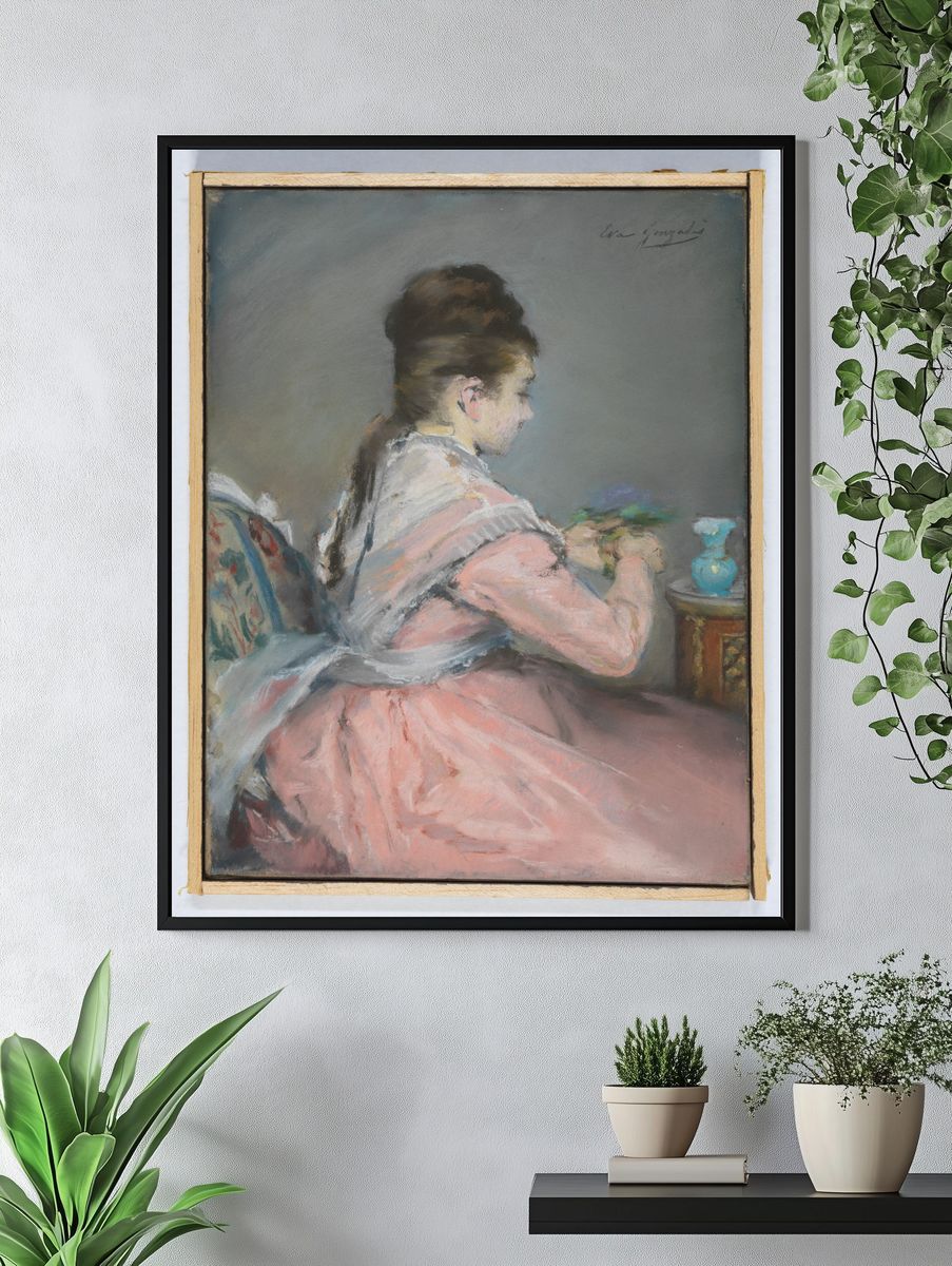 The Bouquet of Violets by Eva Gonzalès — Art Print. — room view 4