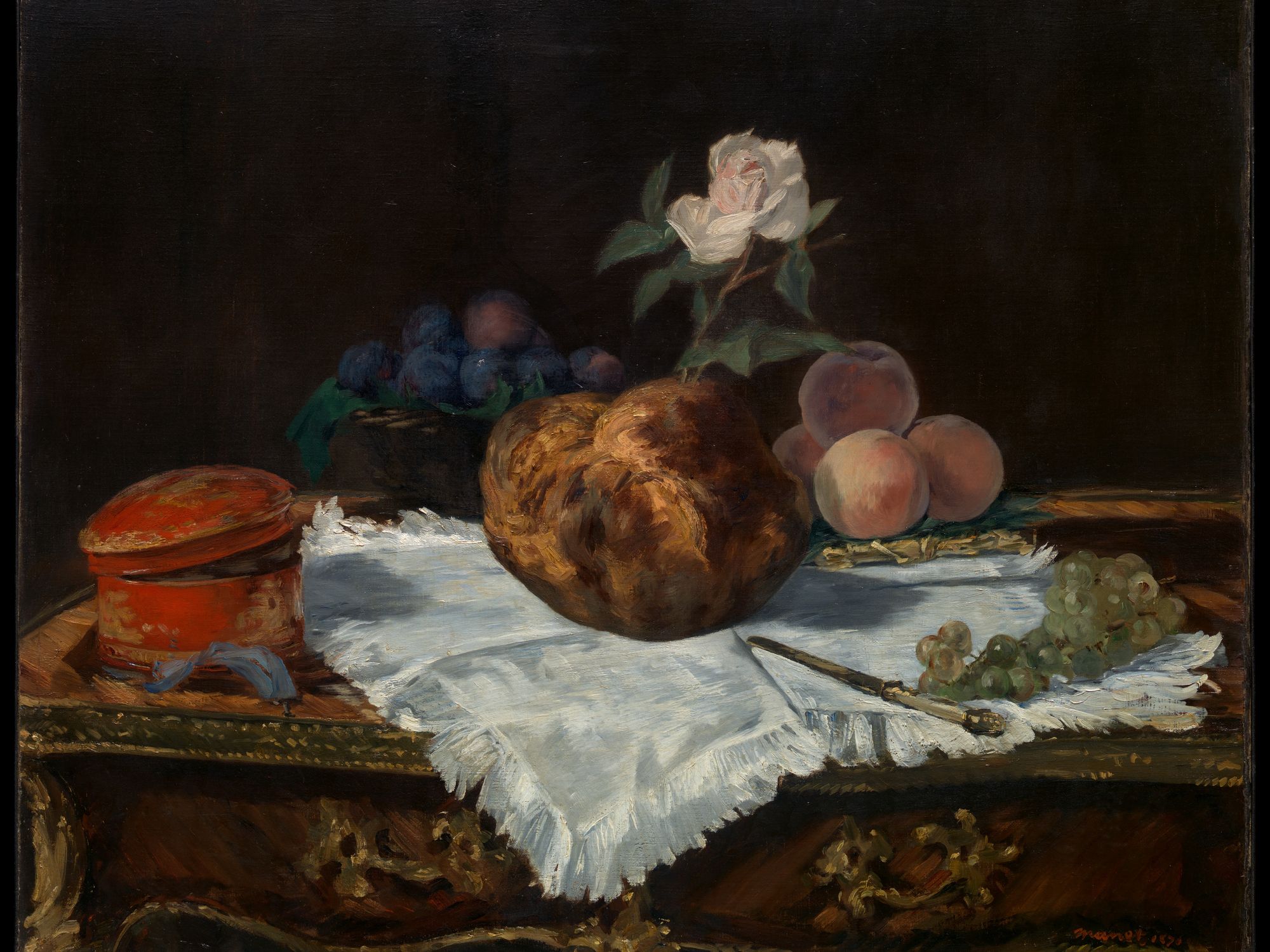 The Brioche by Edouard Manet — Art Print. poster detail