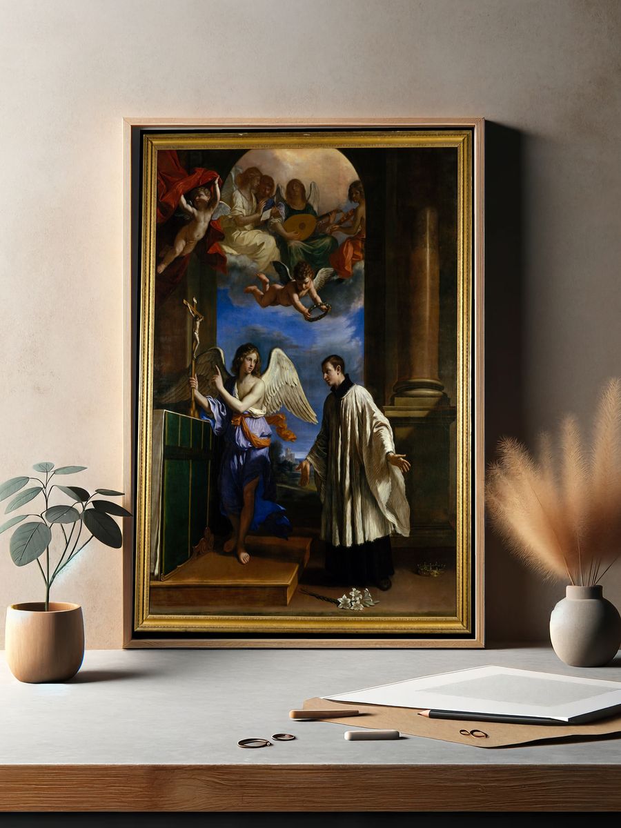 The Vocation of Saint Aloysius (Luigi) Gonzaga by Guercino (Giovanni Francesco Barbieri) — Art Print. — room view 2