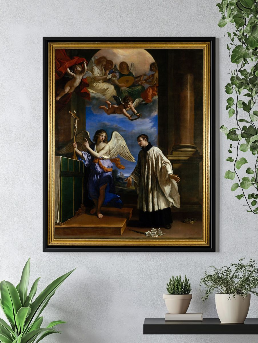 The Vocation of Saint Aloysius (Luigi) Gonzaga by Guercino (Giovanni Francesco Barbieri) — Art Print. — room view 4