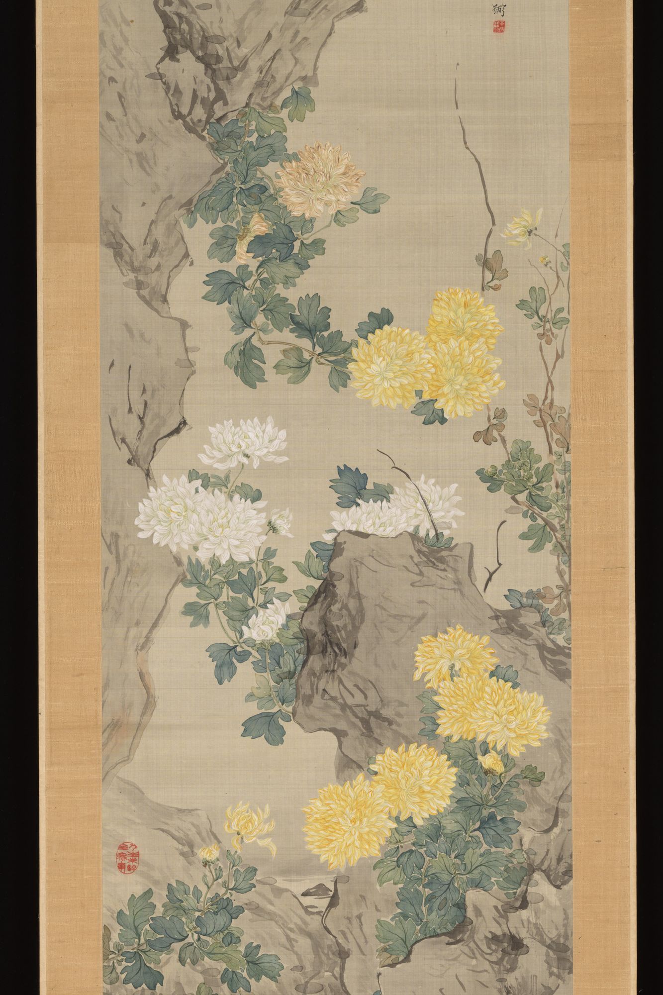 The Reflection of Fragrant Flowers Dangling over a Pond by Tsubaki Chinzan — Art Print. poster detail