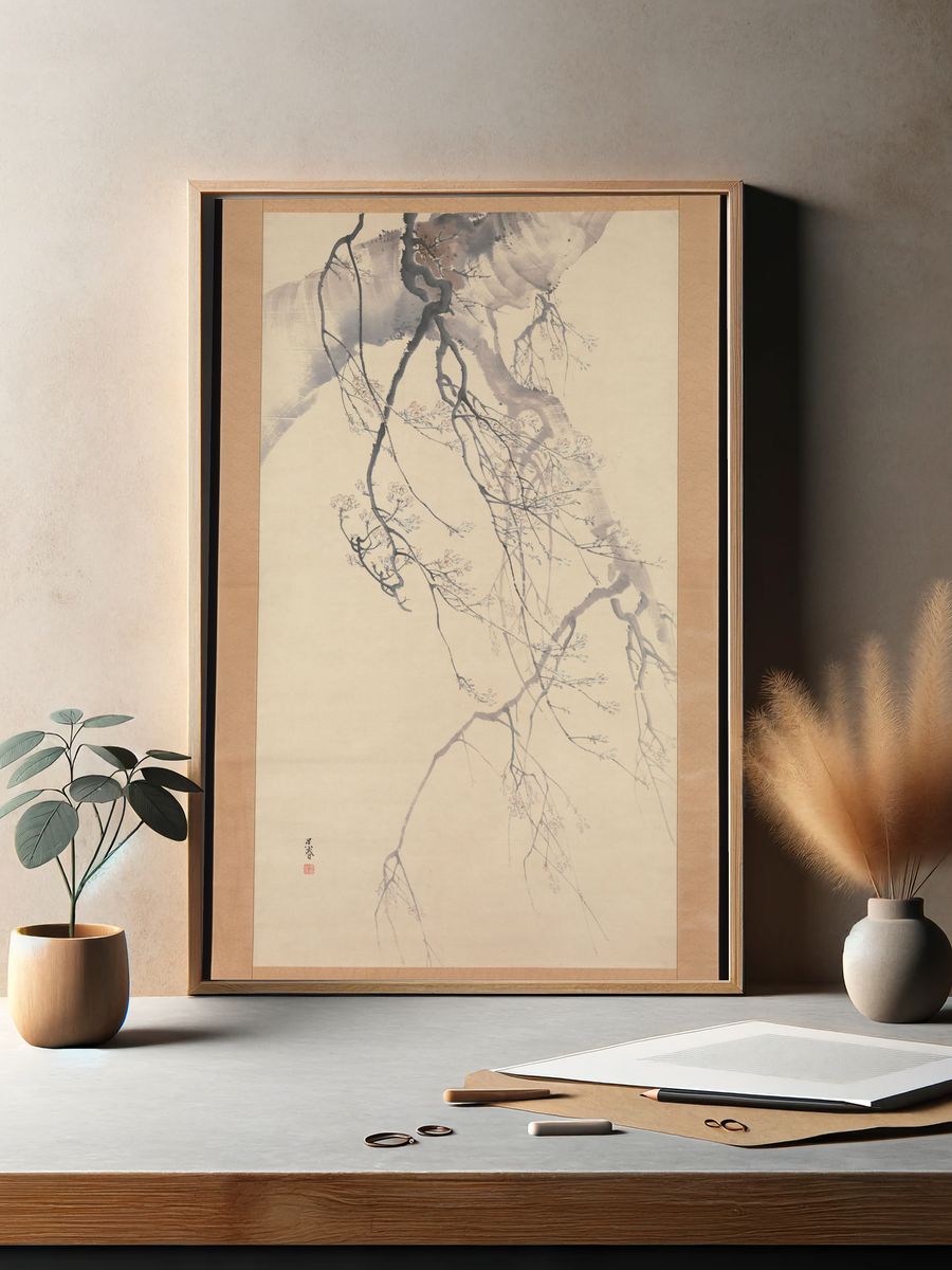 Cherry Blossoms by Matsumura Goshun — Art Print. — room view 2
