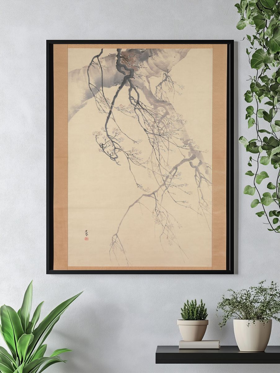 Cherry Blossoms by Matsumura Goshun — Art Print. — room view 4