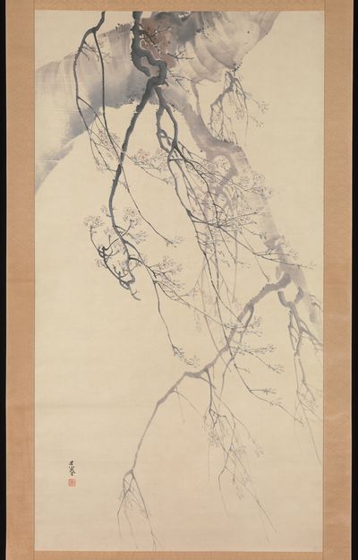 Cherry Blossoms by Matsumura Goshun — Art Print. poster print