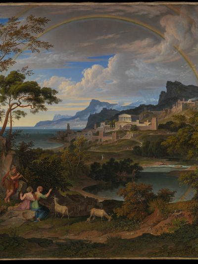 Heroic Landscape with Rainbow by Joseph Anton Koch — Art Print. poster print