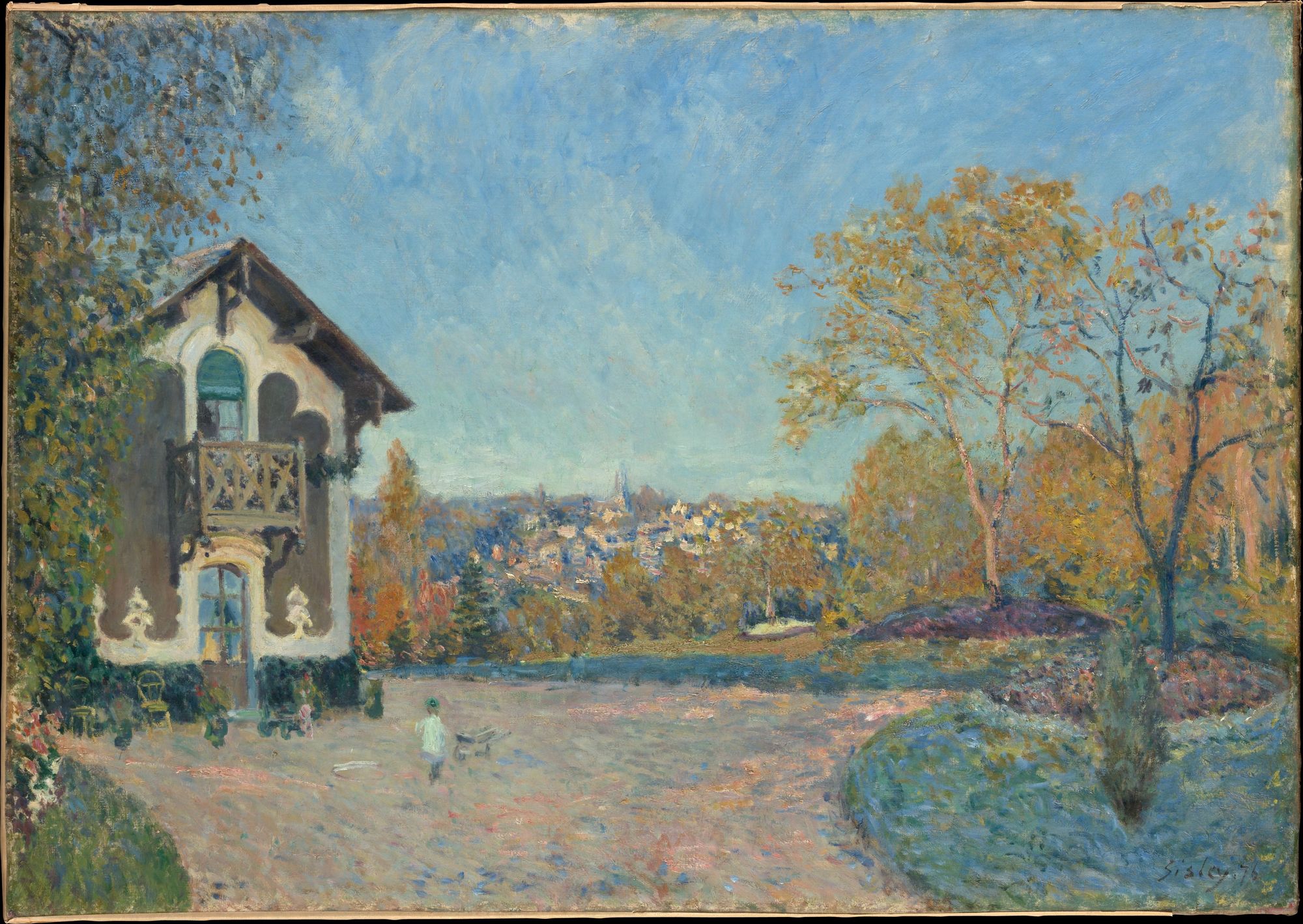 View of Marly-le-Roi from Coeur-Volant by Alfred Sisley — Art Print. poster — fine-art art