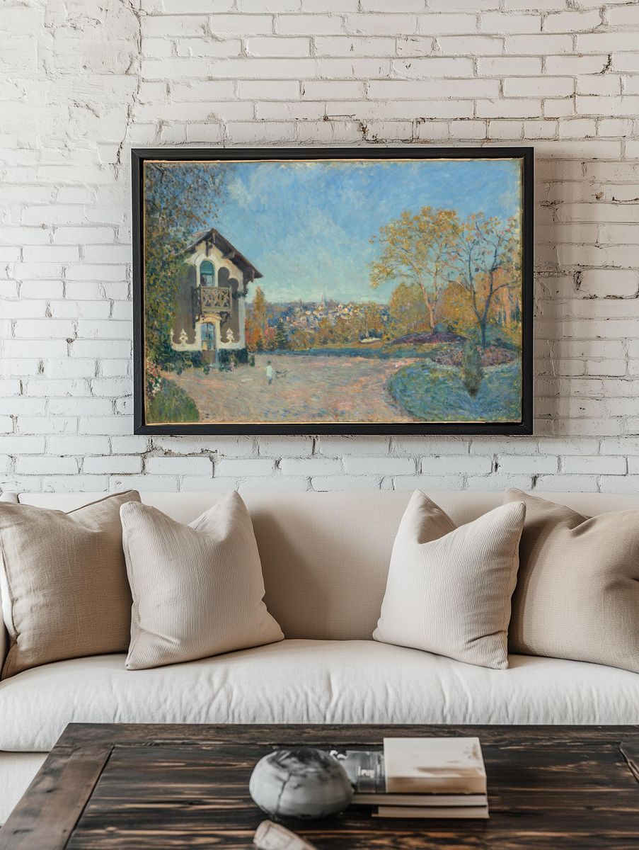 View of Marly-le-Roi from Coeur-Volant by Alfred Sisley — Art Print. — room view 1