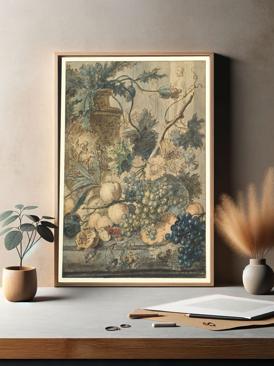 Still Life with Fruit by Jan van Huysum — Art Print. — room view 2