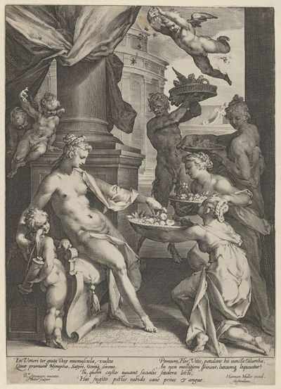 Venus Honored by the Nymphs by Jan Muller — Art Print. poster print
