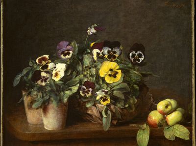 Still Life with Pansies by Henri Fantin-Latour — Art Print.