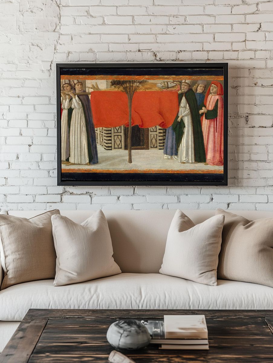 The Burial of Saint Zenobius by Davide Ghirlandaio (David Bigordi) — Art Print. room preview