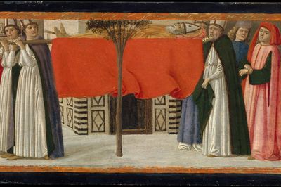 The Burial of Saint Zenobius by Davide Ghirlandaio (David Bigordi) — Art Print. poster print