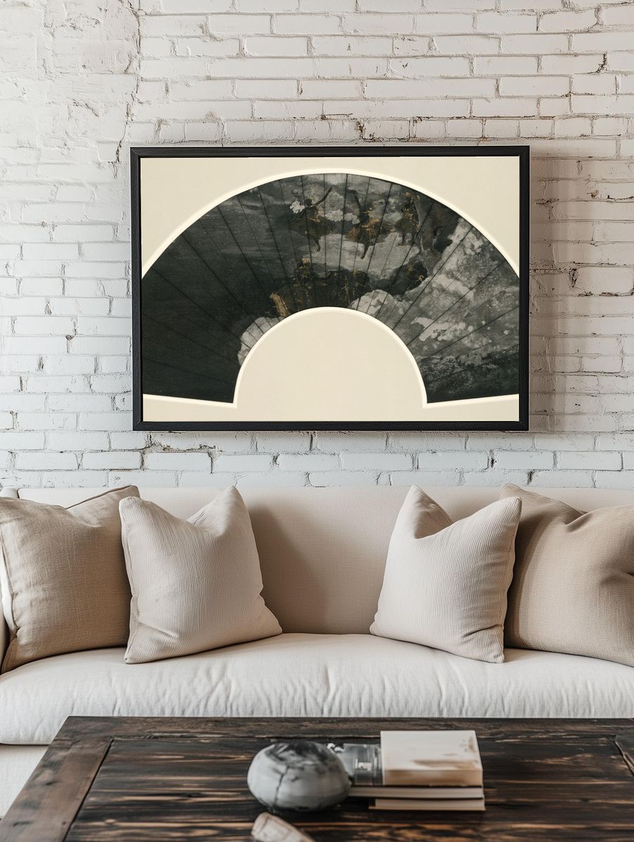 Fan Mount: The Ballet by Edgar Degas — Art Print. room preview