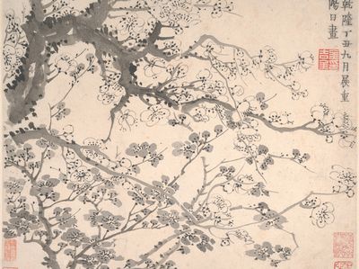 Plum blossoms by Jin Nong