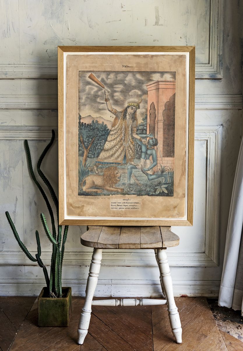 Goddess Bagala by Sasadhar Banarjee — Art Print. — room view 1