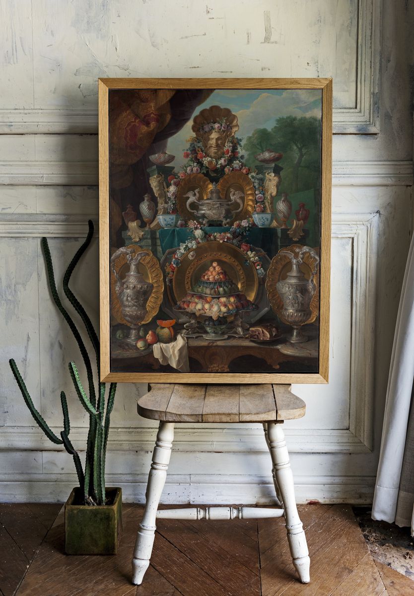 Still Life with Silver by Alexandre François Desportes — Art Print. — room view 1