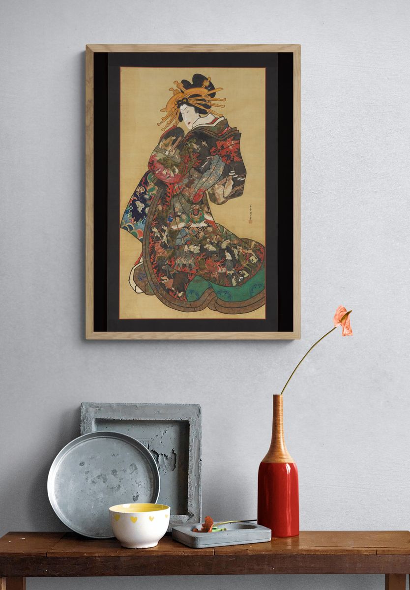 The Hell Courtesan by Utagawa Kunisada II — Art Print. — room view 3