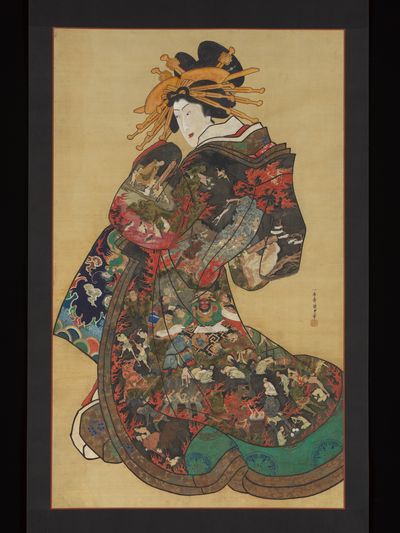 The Hell Courtesan by Utagawa Kunisada II — Art Print. poster print
