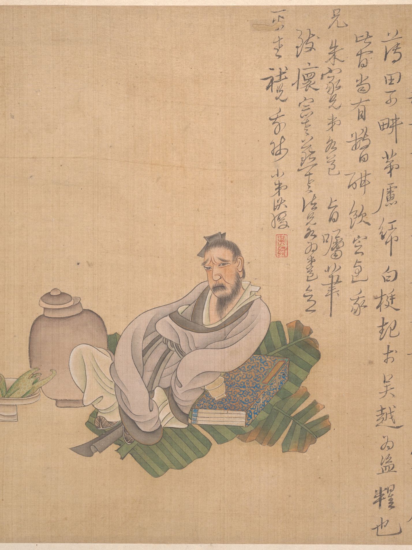 Figures, flowers, and landscapes by Chen Hongshou — Art Print. poster — fine-art art