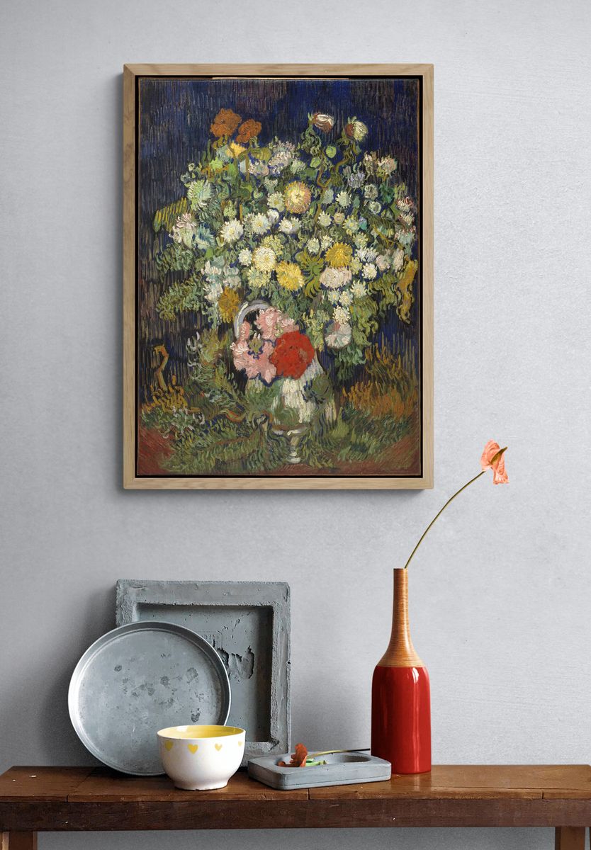 Bouquet of Flowers in a Vase by Vincent van Gogh — Art Print. — room view 3
