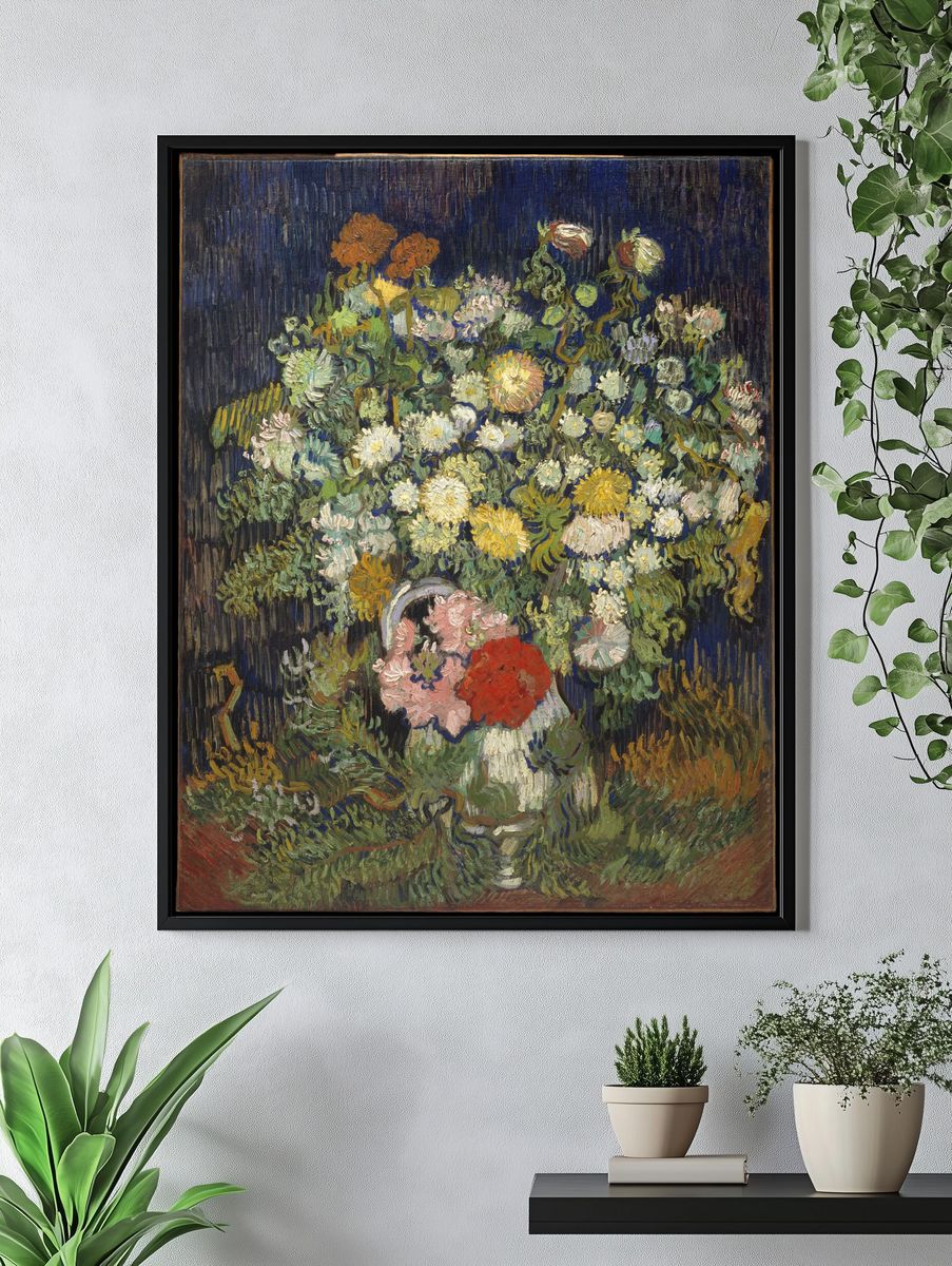 Bouquet of Flowers in a Vase by Vincent van Gogh — Art Print. — room view 4