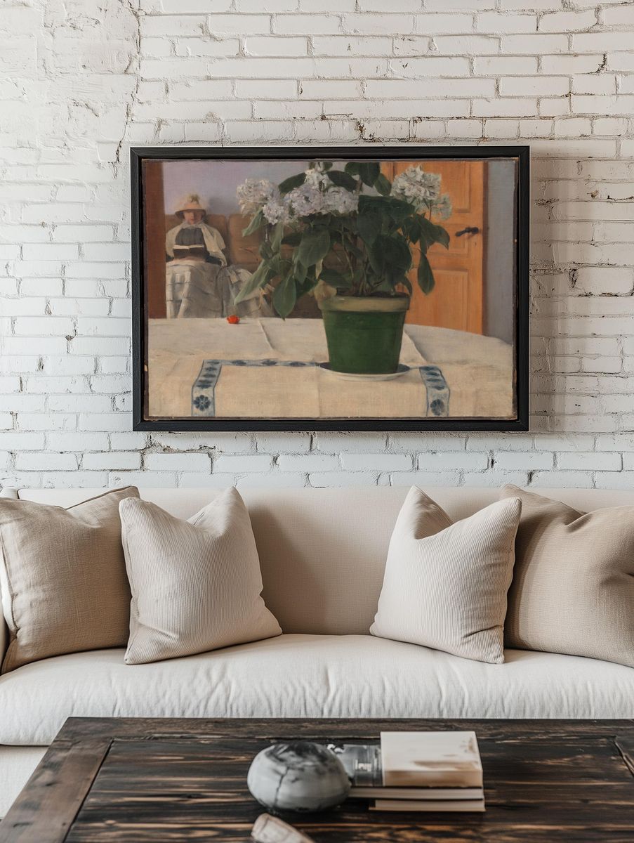 Hortensia by Fernand Khnopff — Art Print. room preview