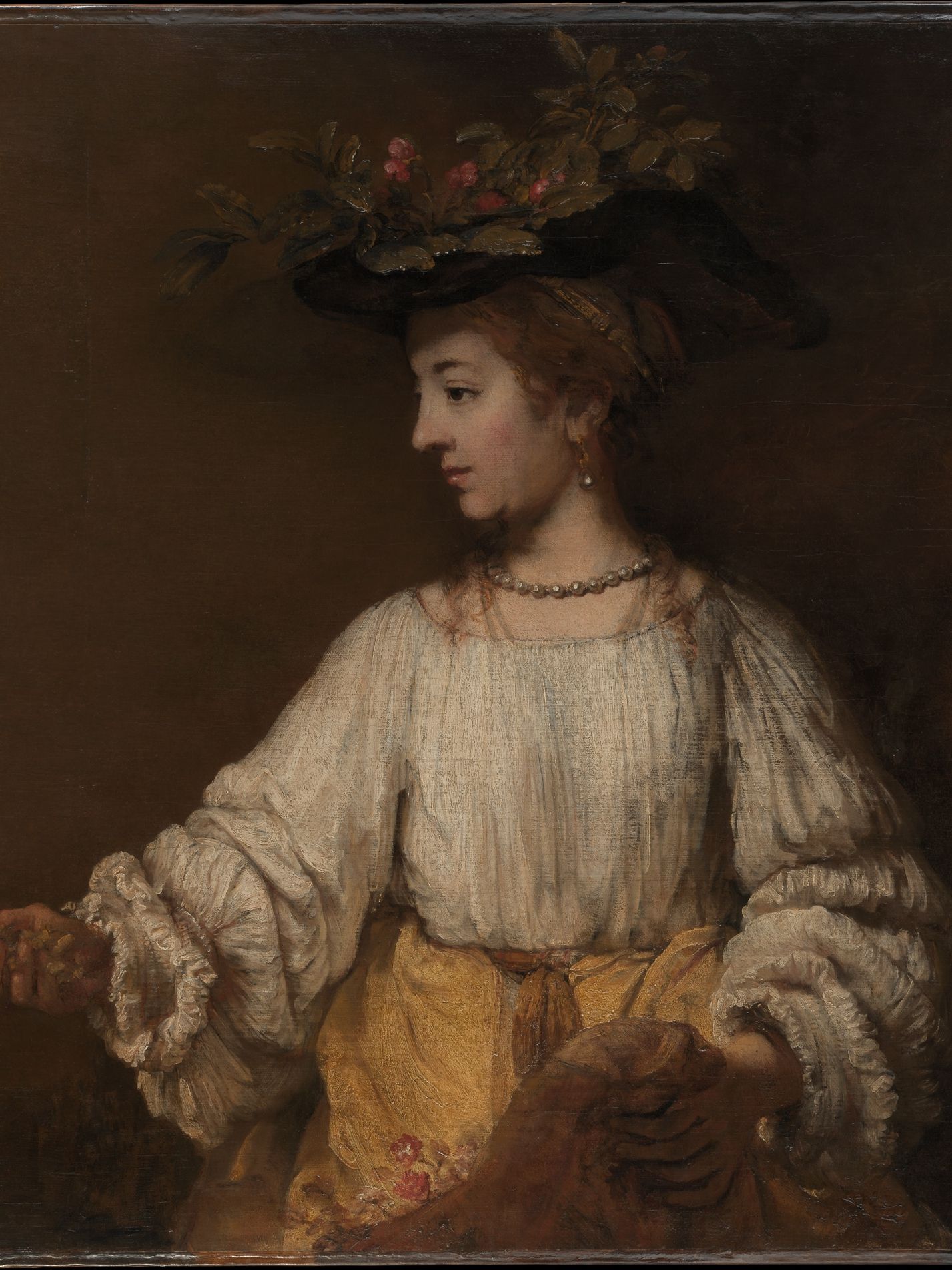Flora by Rembrandt (Rembrandt van Rijn) — Art Print. poster — fine-art art