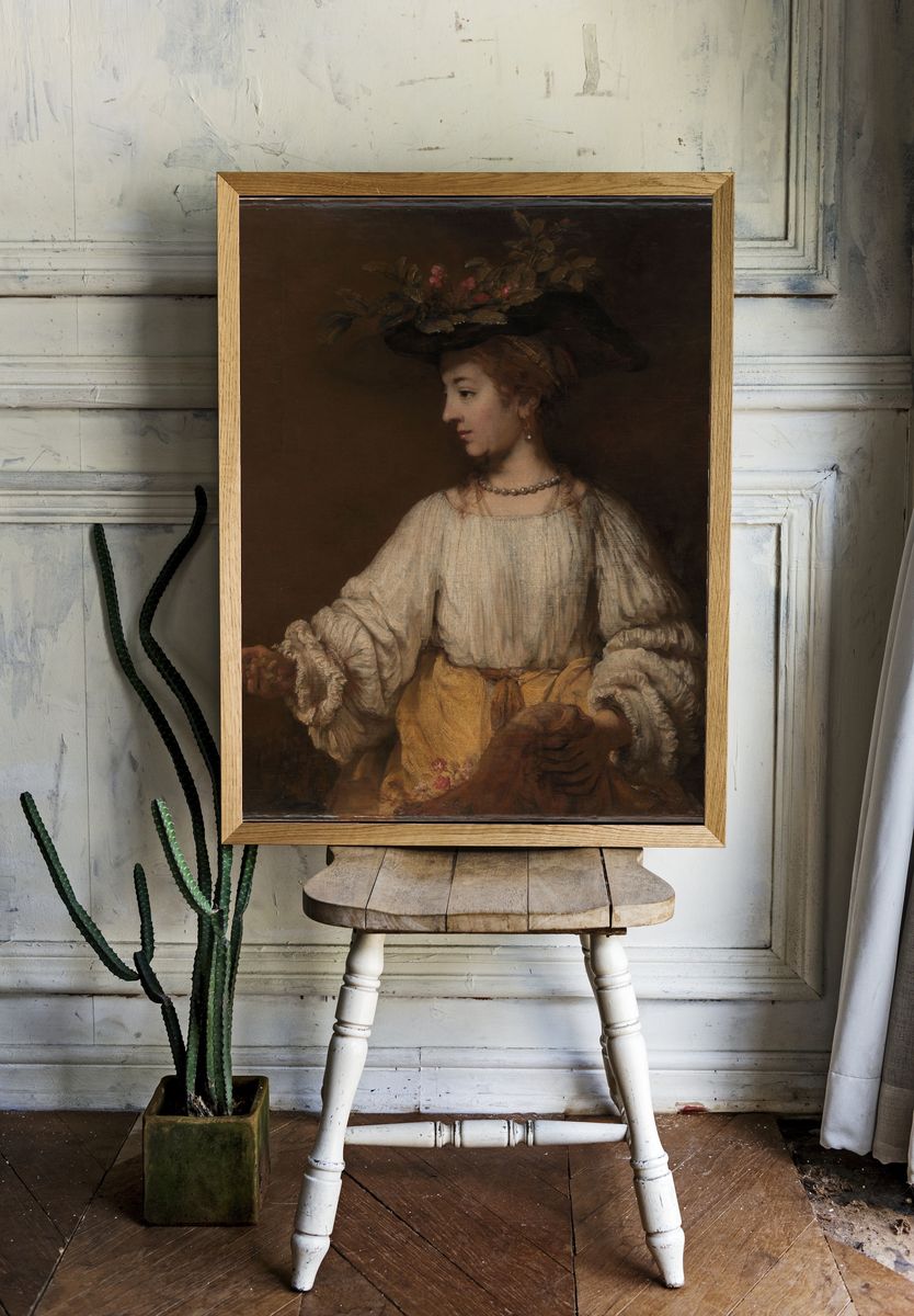 Flora by Rembrandt (Rembrandt van Rijn) — Art Print. — room view 1