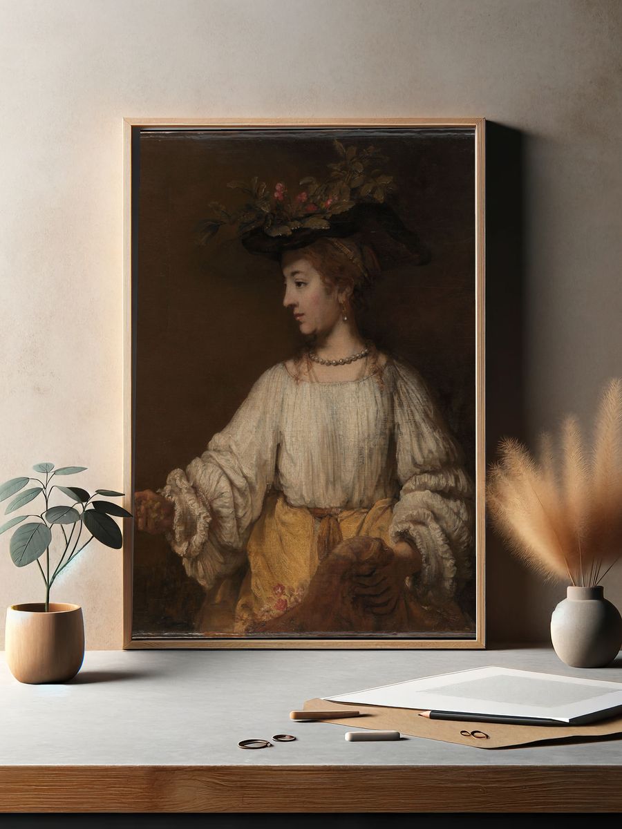 Flora by Rembrandt (Rembrandt van Rijn) — Art Print. — room view 2