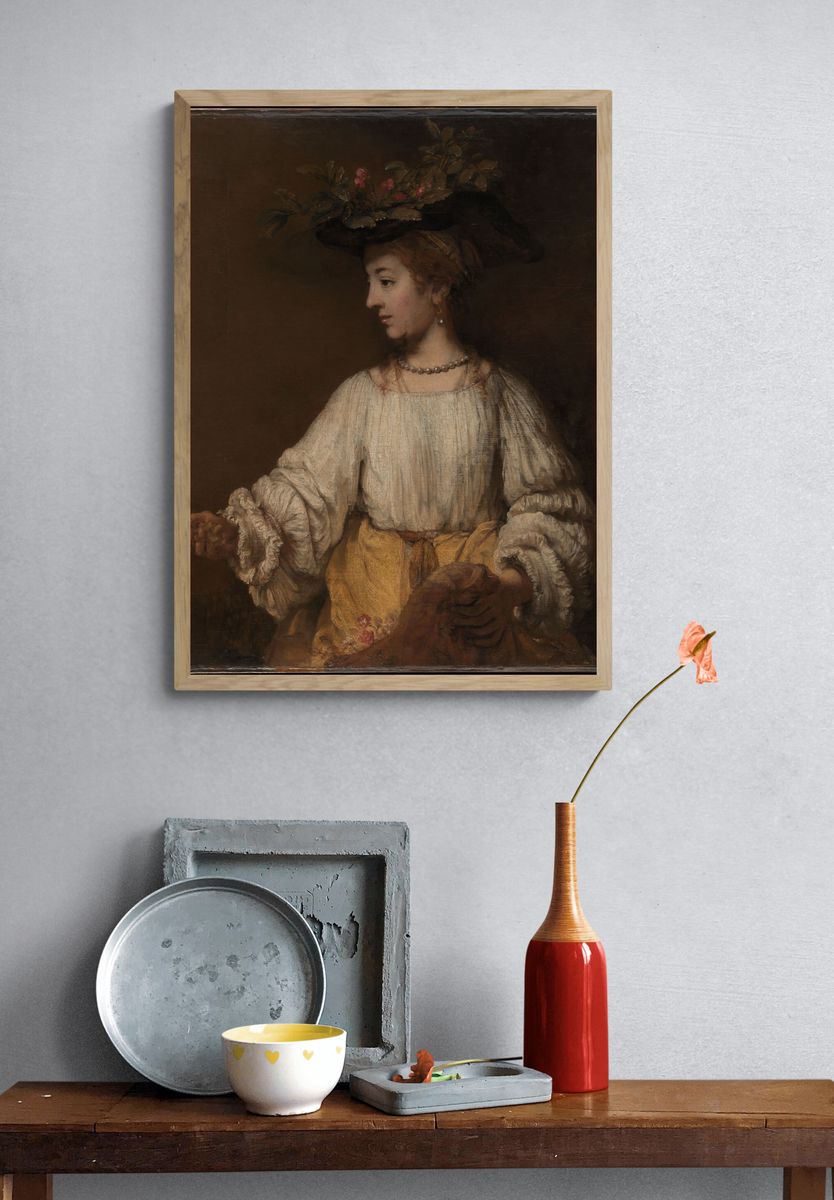 Flora by Rembrandt (Rembrandt van Rijn) — Art Print. — room view 3