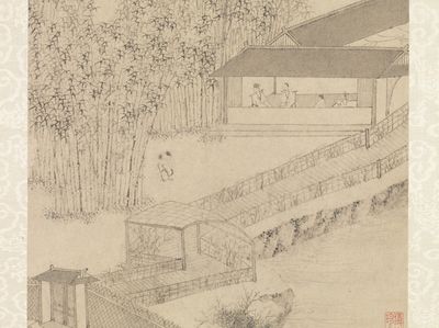 Garden of the Inept Administrator by Wen Zhengming — Art Print. poster