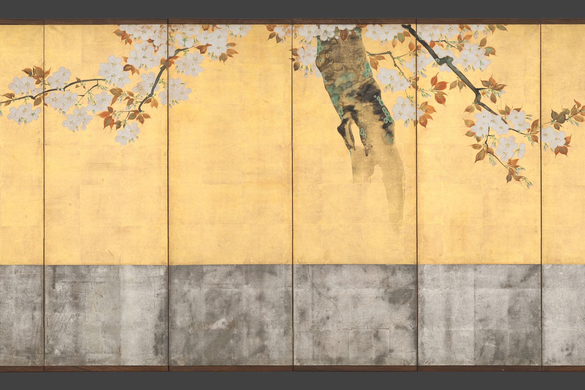 Blossoming Cherry Trees by Sakai Hōitsu — Art Print. poster detail