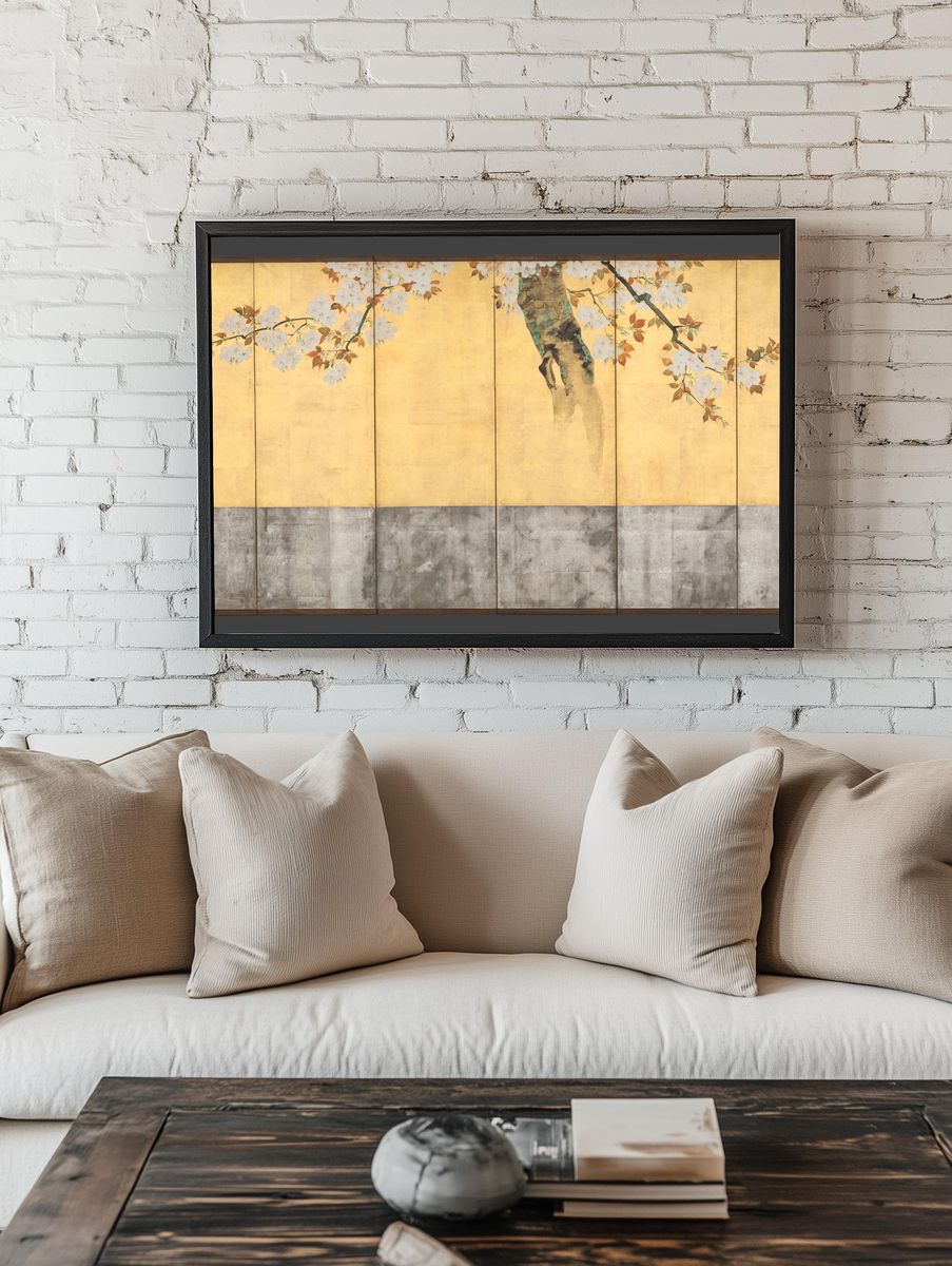 Blossoming Cherry Trees by Sakai Hōitsu — Art Print room preview