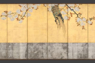 Blossoming Cherry Trees by Sakai Hōitsu — Art Print. poster print