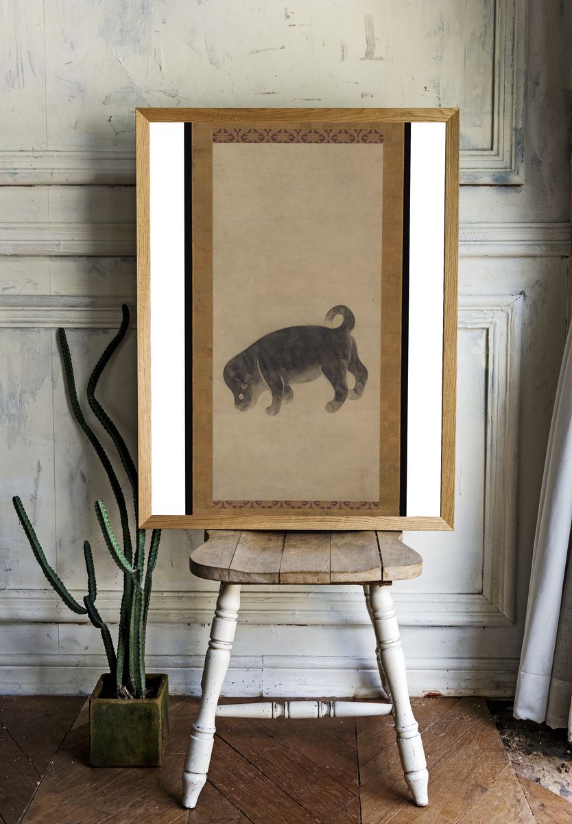 Puppy by Studio of Tawaraya Sōtatsu 俵屋宗達工房 — Art Print. — room view 1