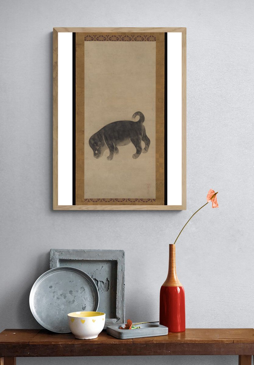 Puppy by Studio of Tawaraya Sōtatsu 俵屋宗達工房 — Art Print. — room view 3