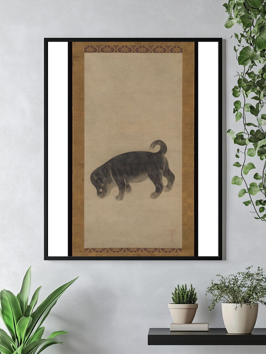 Puppy by Studio of Tawaraya Sōtatsu 俵屋宗達工房 — Art Print. — room view 4