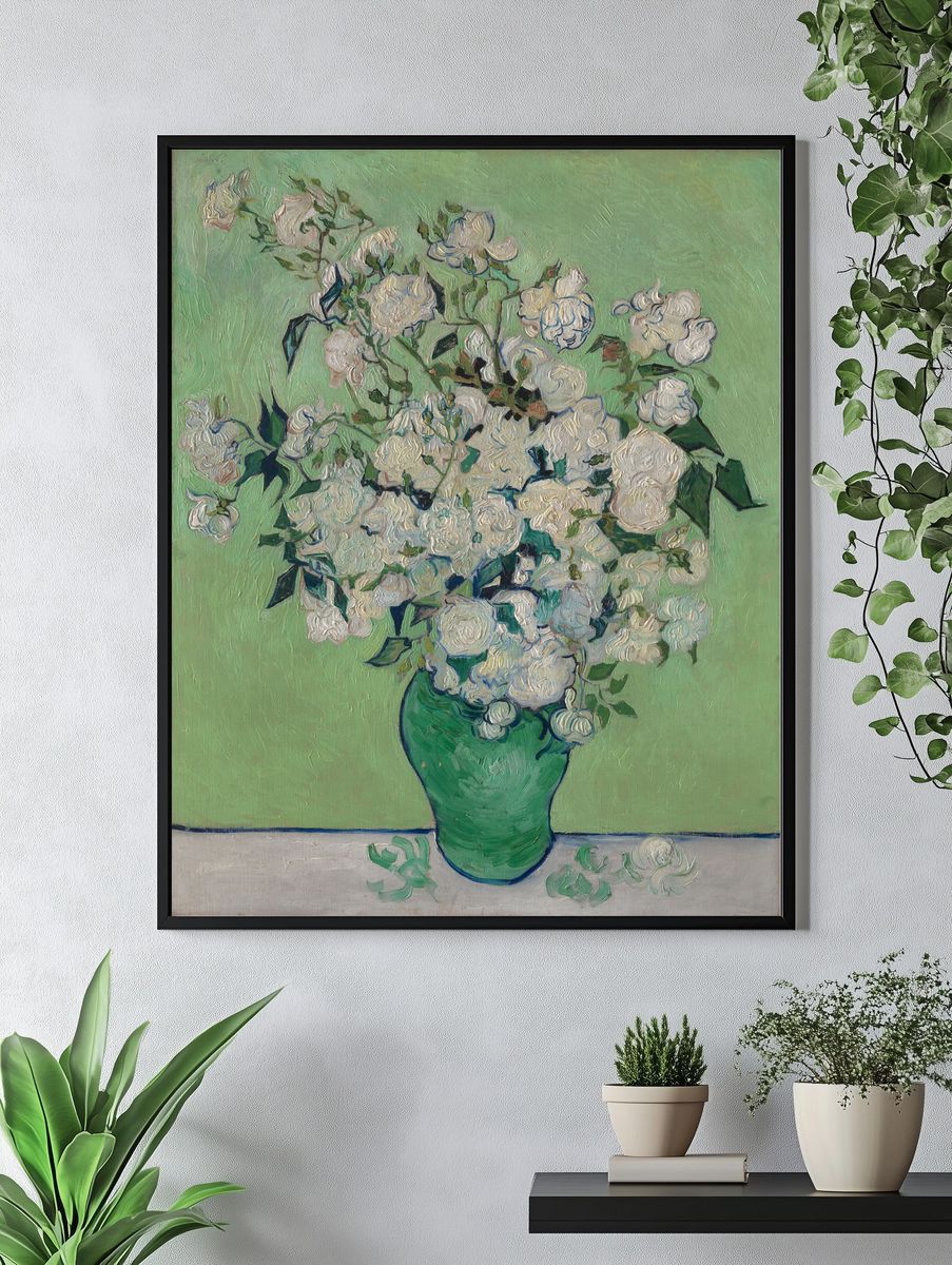 Roses by Vincent van Gogh — Art Print. — room view 4