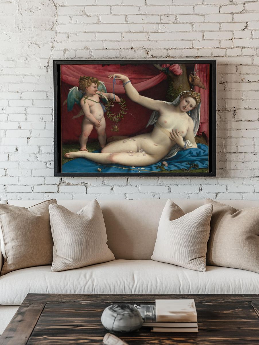 Venus and Cupid by Lorenzo Lotto — Art Print. — room view 1