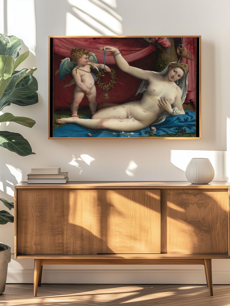 Venus and Cupid by Lorenzo Lotto — Art Print. — room view 3