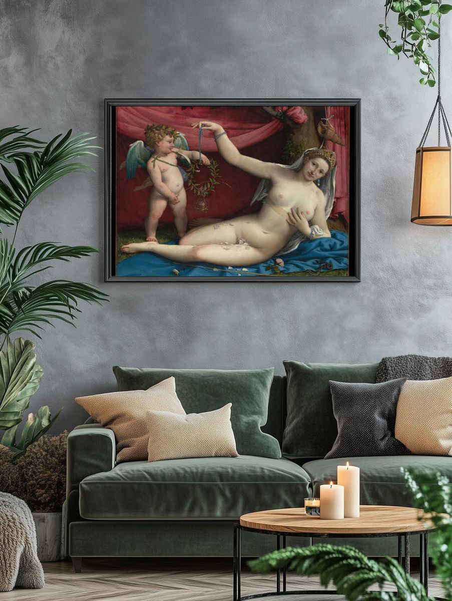 Venus and Cupid by Lorenzo Lotto — Art Print. — room view 4