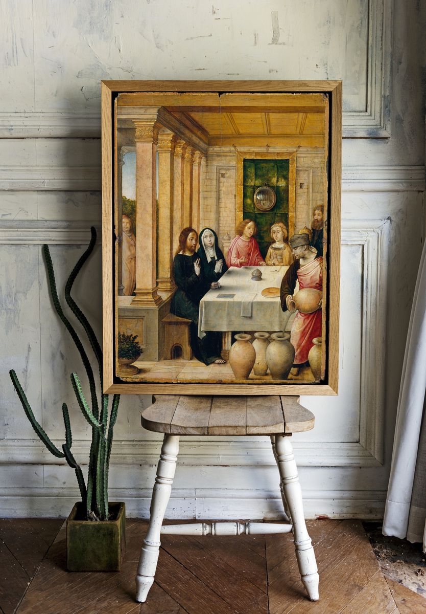 The Marriage Feast at Cana by Juan de Flandes — Art Print. room preview