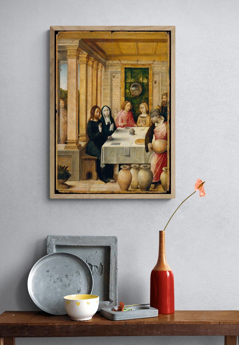 The Marriage Feast at Cana by Juan de Flandes — Art Print. — room view 3