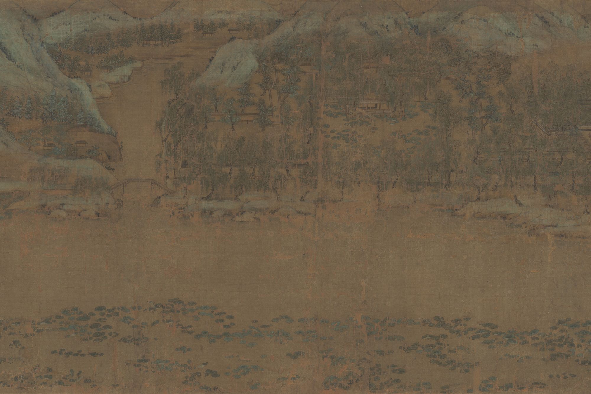 Fisherman's Lodge At Mount Xisai by Li Jie — Art Print. poster — fine-art art