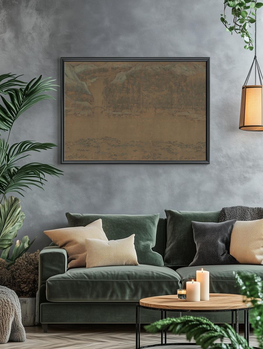 Fisherman's Lodge At Mount Xisai by Li Jie — Art Print. — room view 4