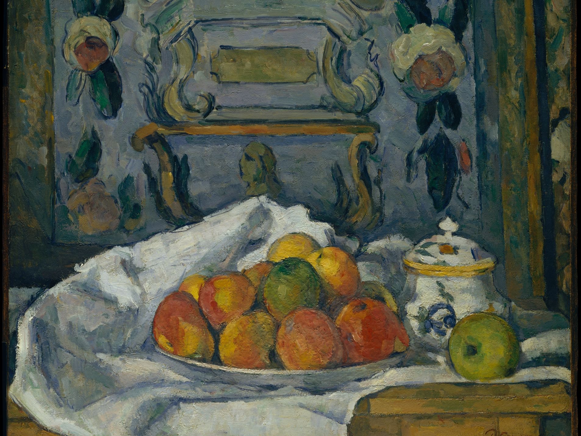Dish of Apples by Paul Cézanne — Art Print. poster detail