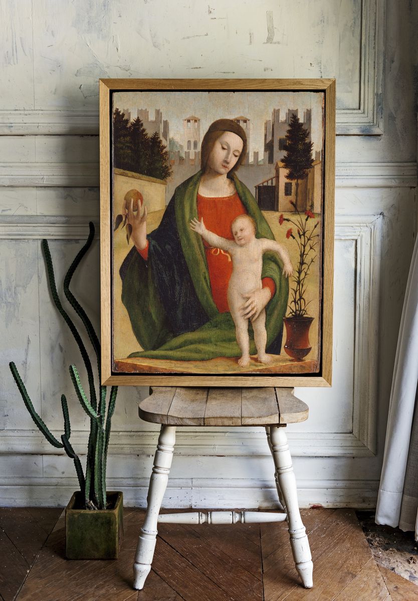 Madonna and Child by Bramantino (Bartolomeo Suardi) — Art Print. room preview