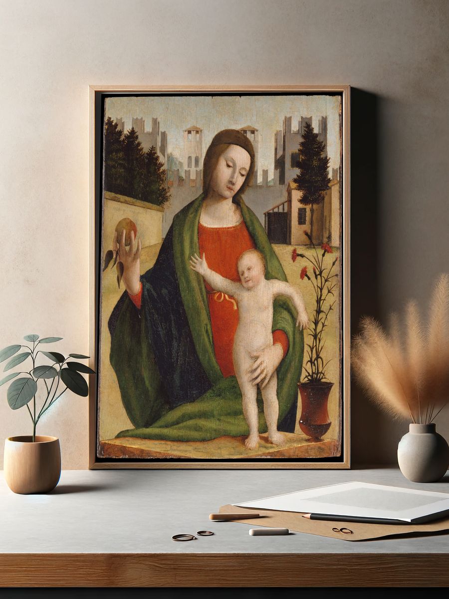 Madonna and Child by Bramantino (Bartolomeo Suardi) — Art Print. — room view 2
