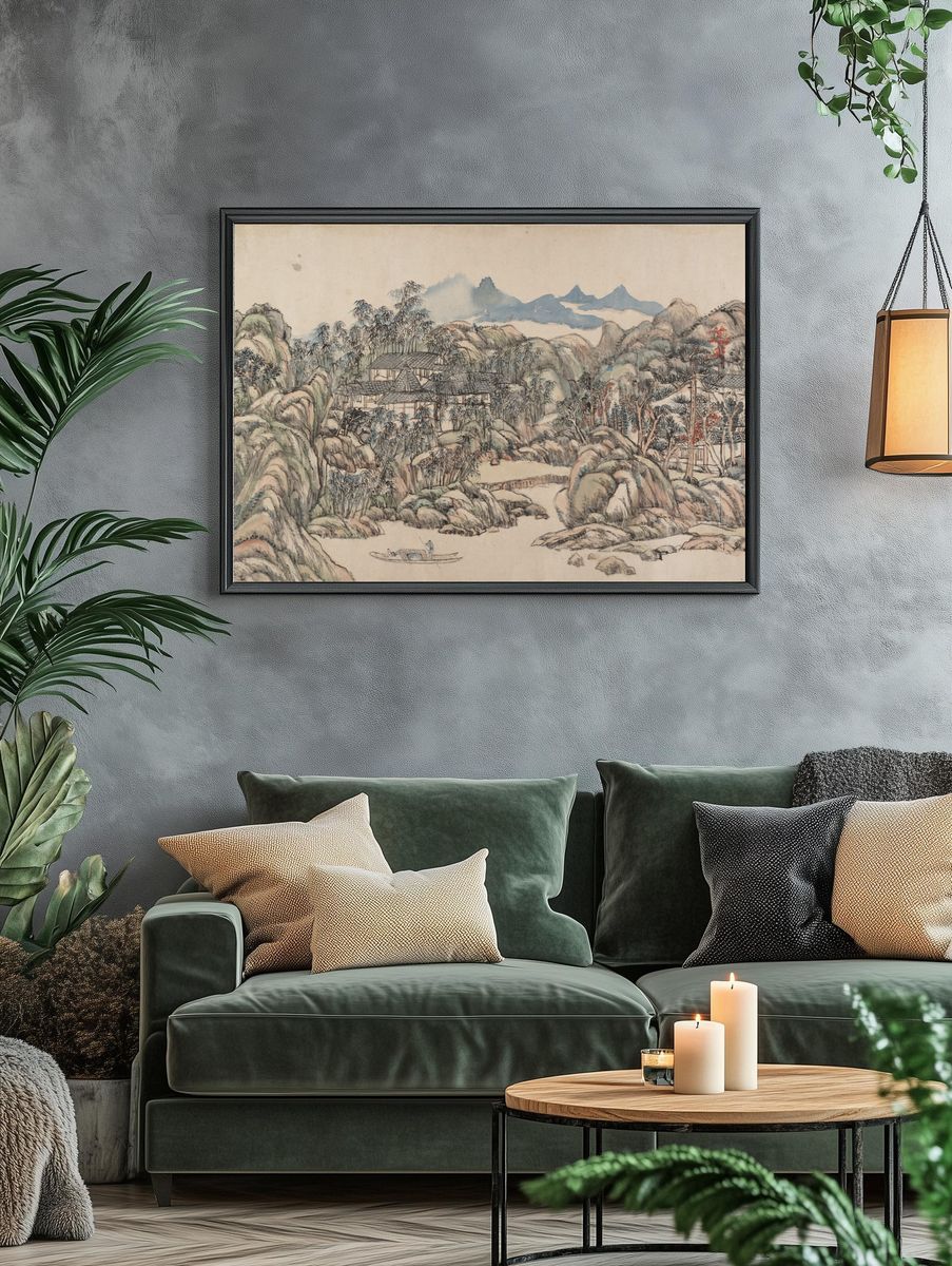Wangchuan Villa by Wang Yuanqi — Art Print. — room view 4